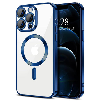 Husa de protectie Techsuit Luxury Crystal MagSafecompatibila cu Apple iPhone 13 Pro, acoperire spate, albastru inchis