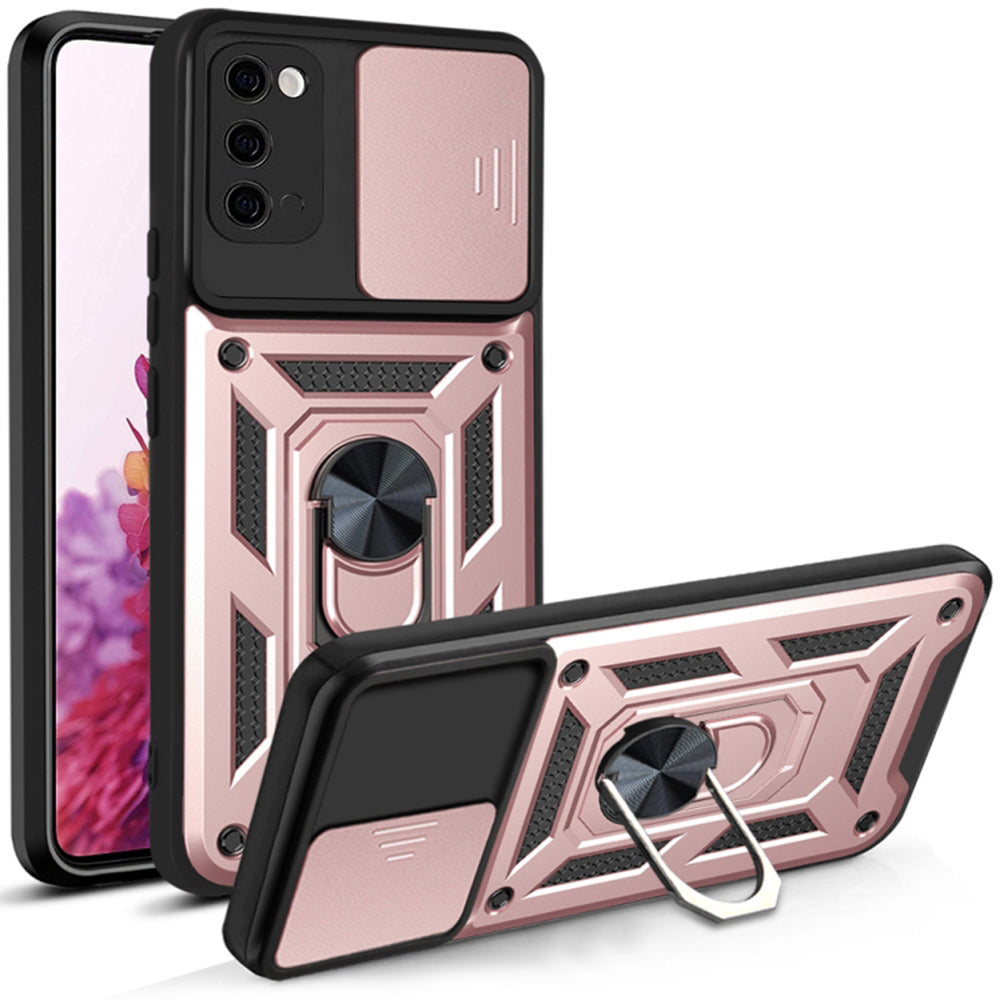 Husa de protectie Techsuit CamShield Series compatibila cu Samsung Galaxy S20 5G, acoperire spate, rose gold