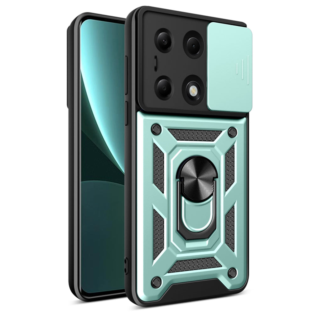 Husa de protectie Techsuit CamShield Series compatibila cu Xiaomi Redmi Poco M6 Pro 4G, acoperire spate, verde
