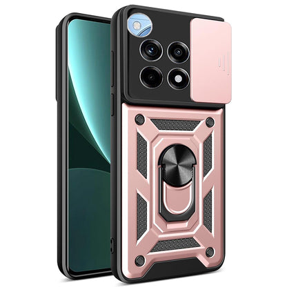 Husa de protectie Techsuit CamShield Series compatibila cu OnePlus 12R, acoperire spate, rose gold