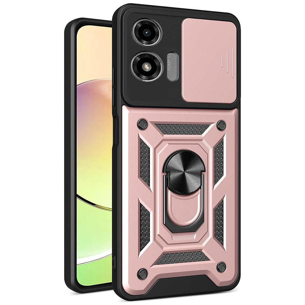Husa de protectie Techsuit CamShield Series compatibila cu Motorola Moto G04s, acoperire spate, rose gold
