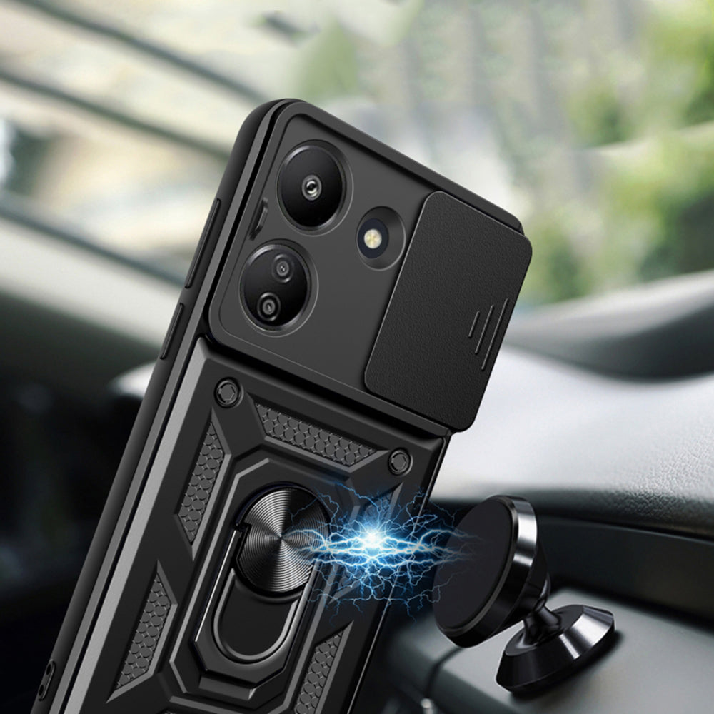 Husa de protectie Techsuit CamShield Series compatibila cu Xiaomi Redmi Poco M6, acoperire spate, rose gold