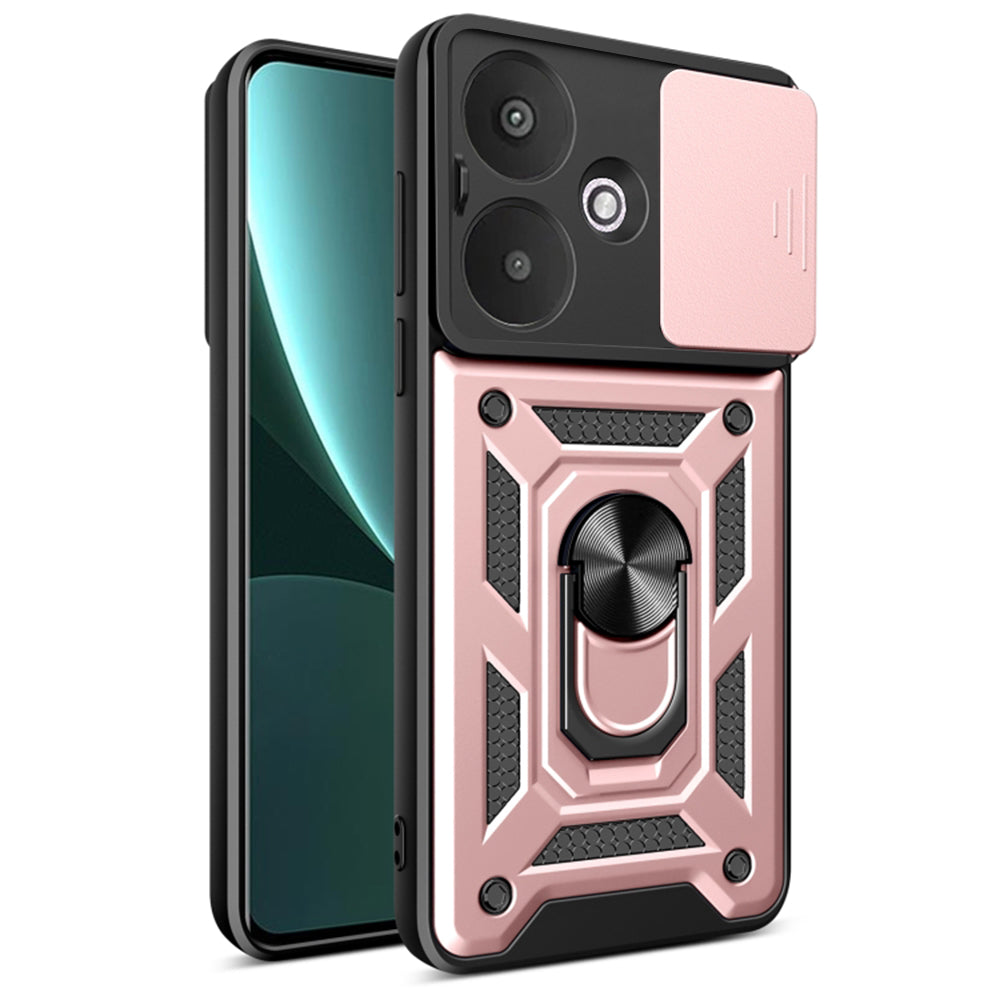 Husa de protectie Techsuit CamShield Series compatibila cu Xiaomi Redmi 13C 5G, acoperire spate, rose gold