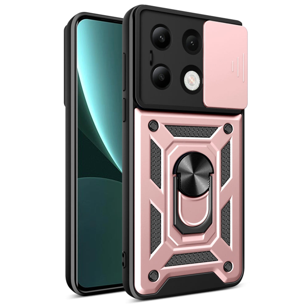 Husa de protectie Techsuit CamShield Series compatibila cu Xiaomi Redmi Note 13 4G, acoperire spate, rose gold