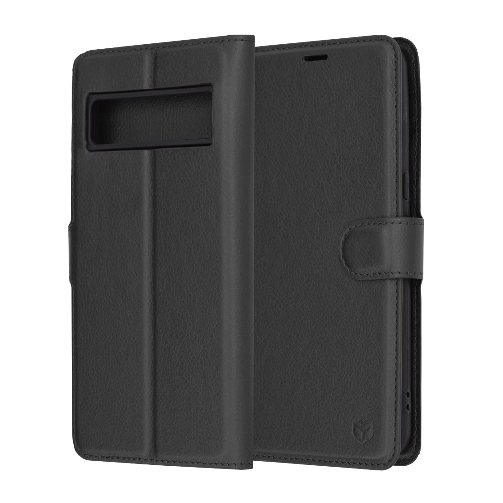 Husa de protectie Techsuit Leather Folio compatibila cu Google Pixel 8 Pro, acoperire spate, negru