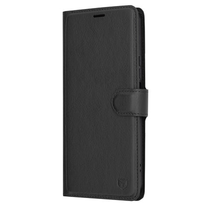 Husa de protectie Techsuit Leather Folio compatibila cu Honor 90 Lite, acoperire spate, negru