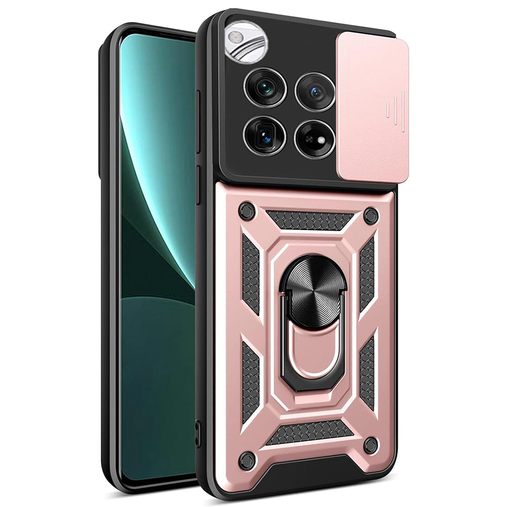 Husa de protectie Techsuit CamShield Series compatibila cu OnePlus 12, acoperire spate, rose gold