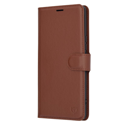 Husa de protectie Techsuit Leather Folio compatibila cu Honor Magic5 Lite, acoperire spate, maro