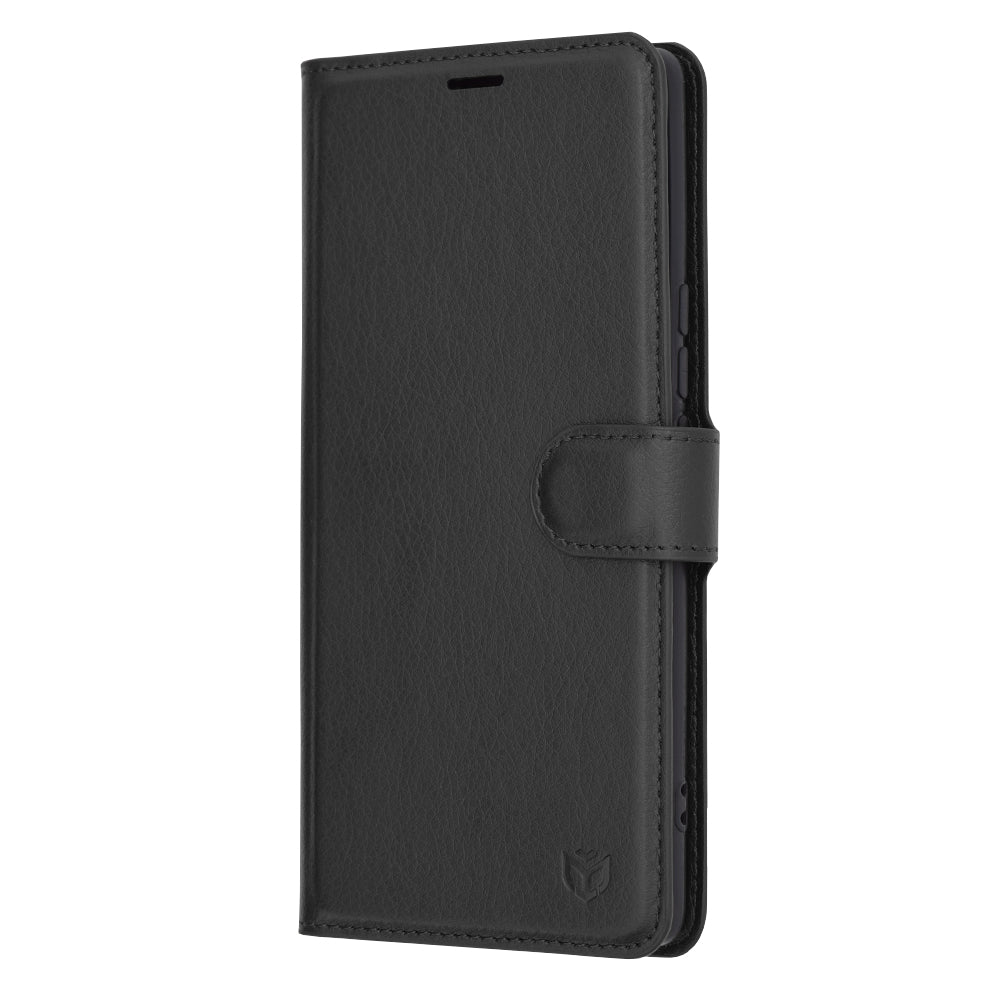 Husa de protectie Techsuit Leather Folio compatibila cu Honor Magic5 Lite, acoperire spate, negru