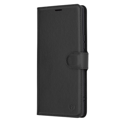 Husa de protectie Techsuit Leather Folio compatibila cu Honor Magic5 Lite, acoperire spate, negru