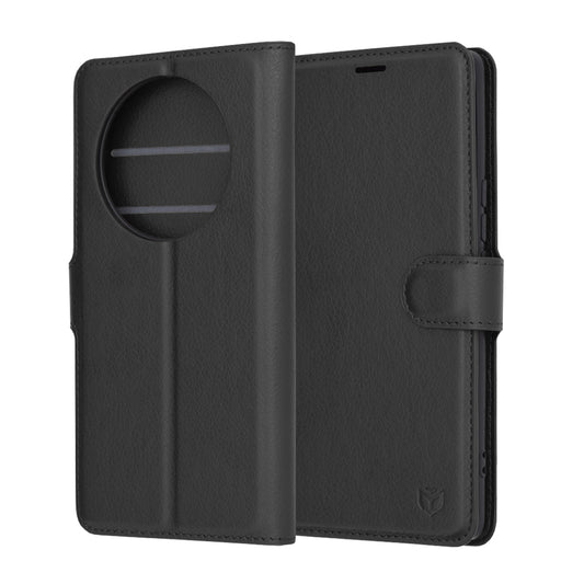 Husa de protectie Techsuit Leather Folio compatibila cu Honor Magic5 Lite, acoperire spate, negru