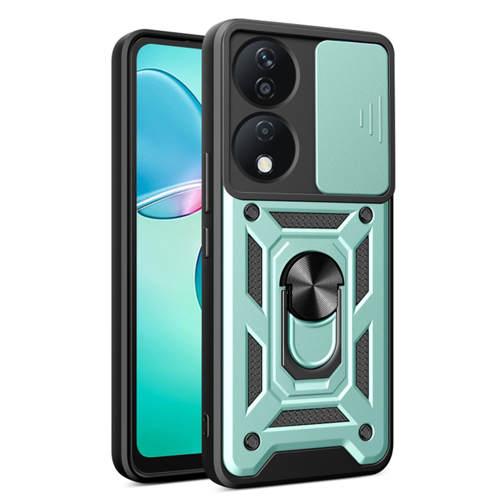 Husa de protectie Techsuit CamShield Series compatibila cu Honor X7b 5G, acoperire spate, verde
