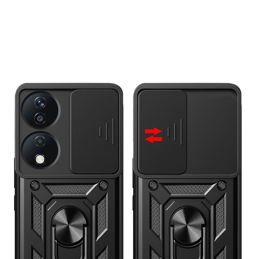 Husa de protectie Techsuit CamShield Series compatibila cu Honor X7b 5G, acoperire spate, rose gold