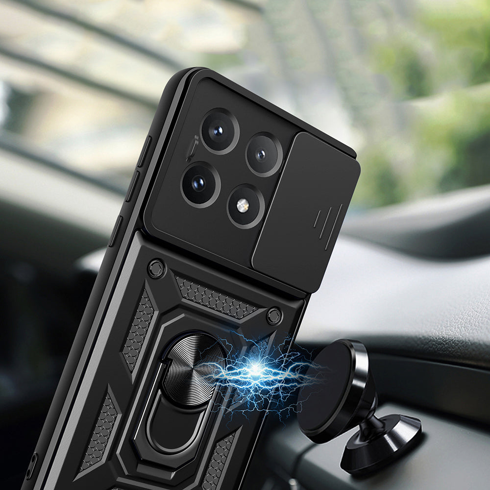 Husa de protectie Techsuit CamShield Series compatibila cu Xiaomi Poco X6 Pro, acoperire spate, rose gold