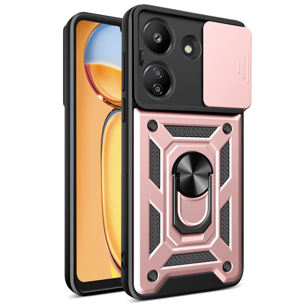 Husa de protectie Techsuit CamShield Series compatibila cu Xiaomi Redmi Poco C65, acoperire spate, rose gold
