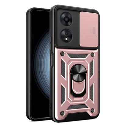 Husa de protectie Techsuit CamShield Series compatibila cu Oppo A58 4G, acoperire spate, rose gold
