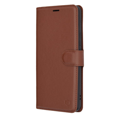 Husa de protectie Techsuit Leather Folio compatibila cu Honor Magic5 Pro, acoperire spate, maro