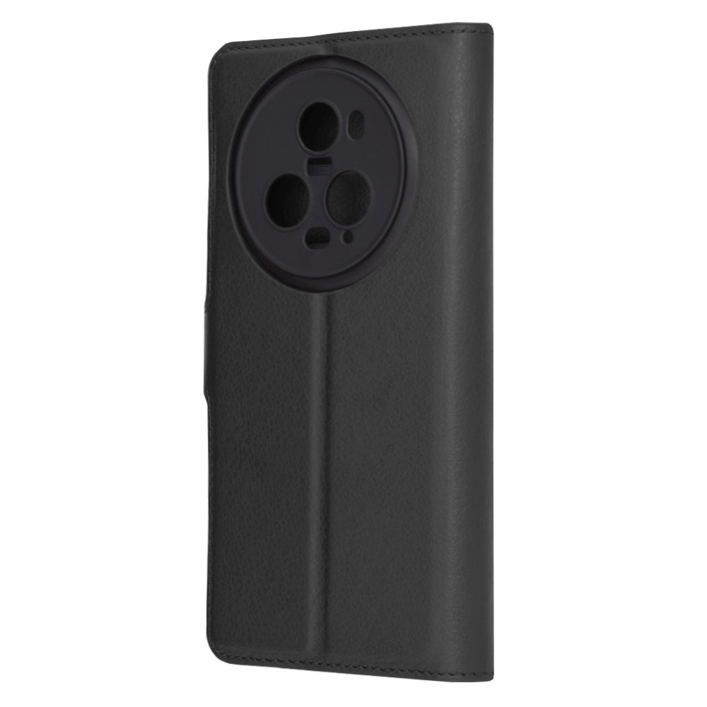 Husa de protectie Techsuit Leather Folio compatibila cu Honor Magic5 Pro, acoperire spate, negru