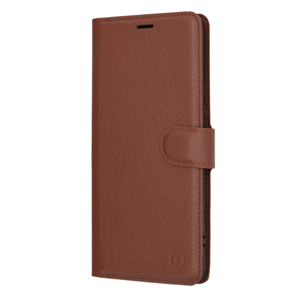 Husa de protectie Techsuit Leather Folio compatibila cu Honor Magic6 Lite, acoperire spate, maro