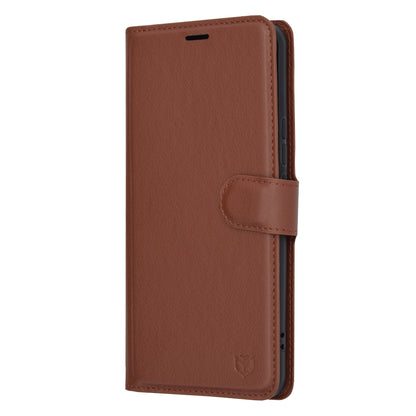 Husa de protectie Techsuit Leather Folio compatibila cu Honor Magic6 Pro, acoperire spate, maro