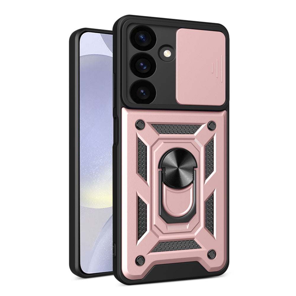 Husa de protectie Techsuit CamShield Series compatibila cu Samsung Galaxy S24 Plus, acoperire spate, rose gold