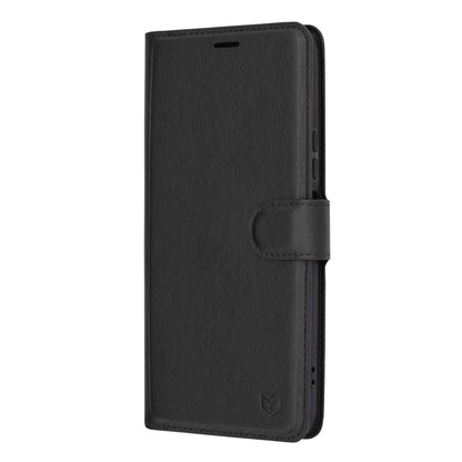 Husa de protectie Techsuit Leather Folio compatibila cu Honor 70 Lite, acoperire spate, negru