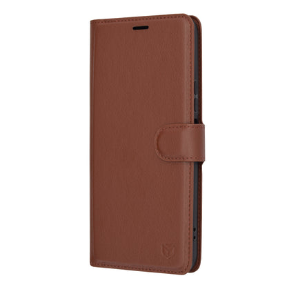 Husa de protectie Techsuit Leather Folio compatibila cu Honor X8 5G, acoperire spate, maro