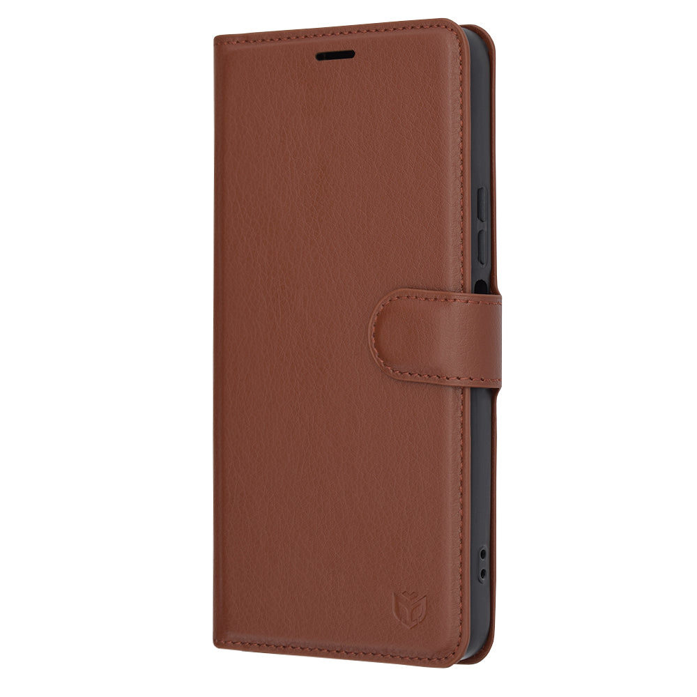 Husa de protectie Techsuit Leather Folio compatibila cu Honor X6a, acoperire spate, maro