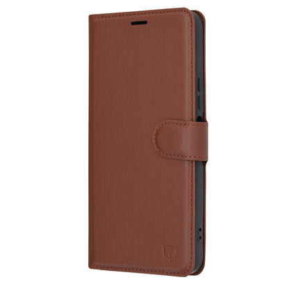 Husa de protectie Techsuit Leather Folio compatibila cu Honor X6a, acoperire spate, maro