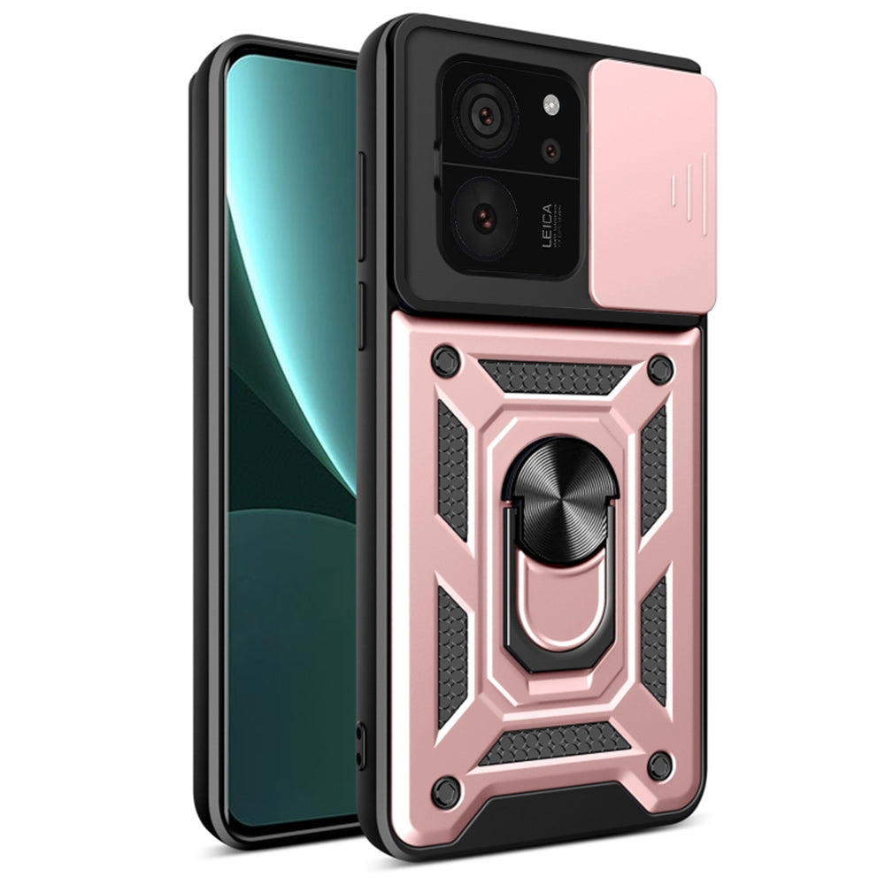 Husa de protectie Techsuit CamShield Series compatibila cu Xiaomi 13T, acoperire spate, rose gold