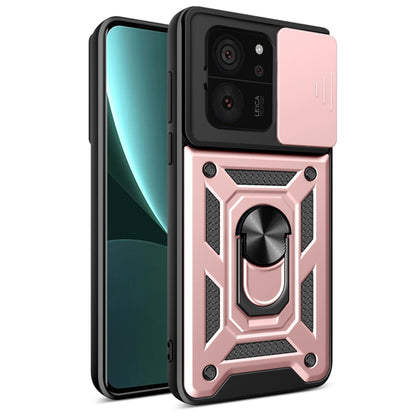 Husa de protectie Techsuit CamShield Series compatibila cu Xiaomi 13T, acoperire spate, rose gold