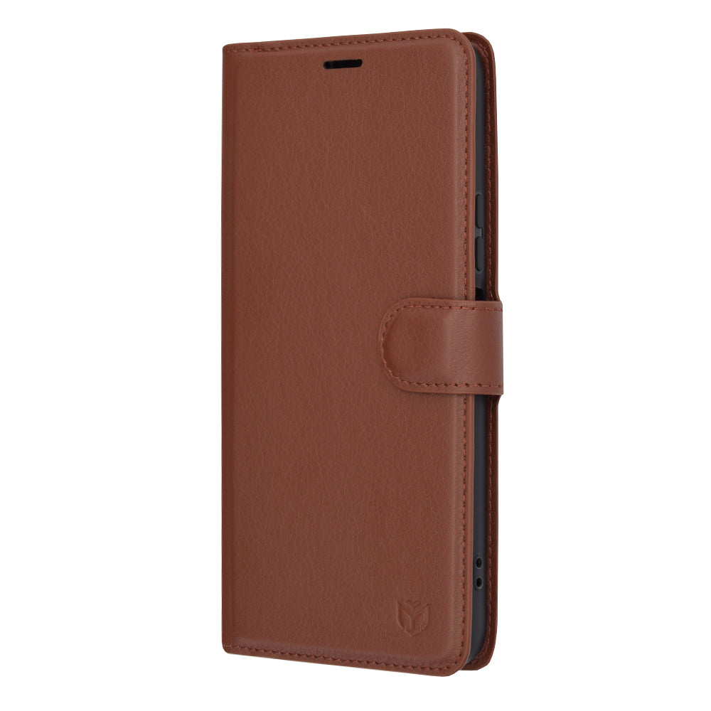 Husa de protectie Techsuit Leather Folio compatibila cu Honor X8a, acoperire spate, maro