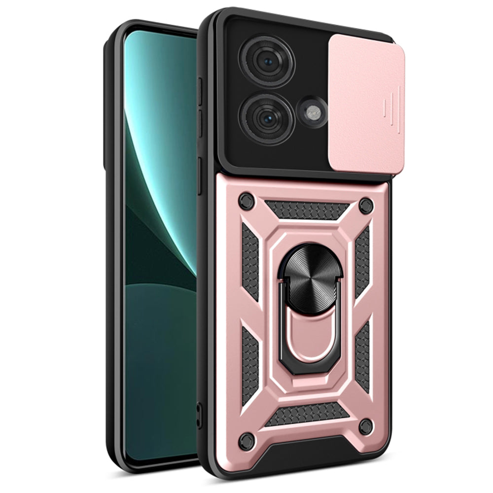 Husa de protectie Techsuit CamShield Series compatibila cu Motorola Edge 40 Neo, acoperire spate, rose gold