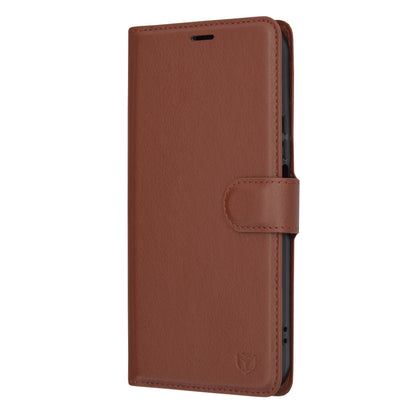 Husa de protectie Techsuit Leather Folio compatibila cu Honor X8b, acoperire spate, maro