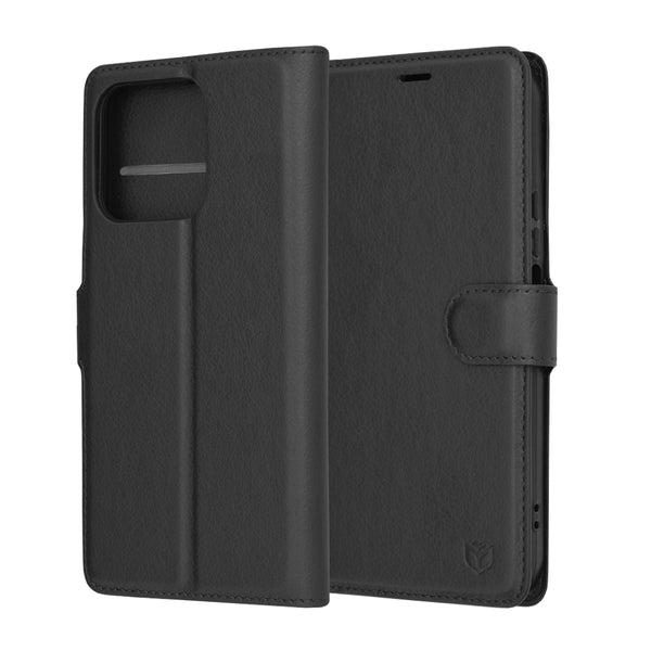 Husa de protectie Techsuit Leather Folio compatibila cu Honor X8b, acoperire spate, negru