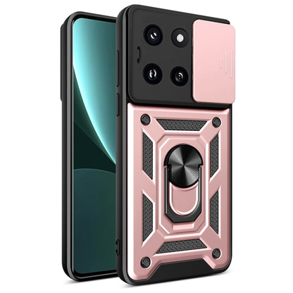 Husa de protectie Techsuit CamShield Series compatibila cu Xiaomi 14, acoperire spate, rose gold