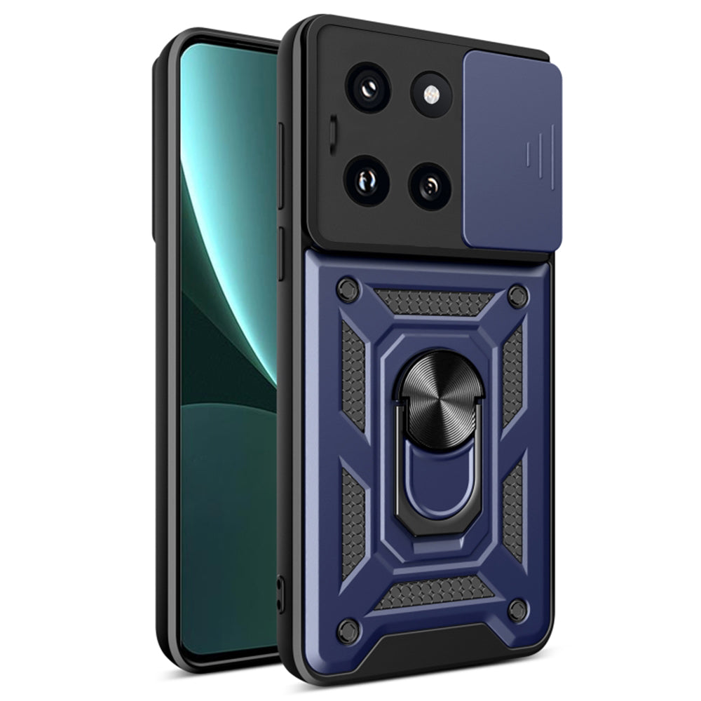 Husa de protectie Techsuit CamShield Series compatibila cu Xiaomi 14, acoperire spate, albastru