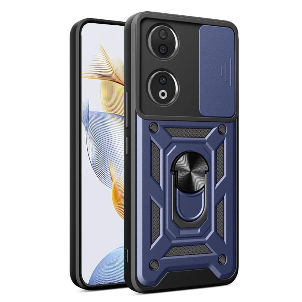 Husa de protectie Techsuit CamShield Series compatibila cu Honor 90, acoperire spate, albastru