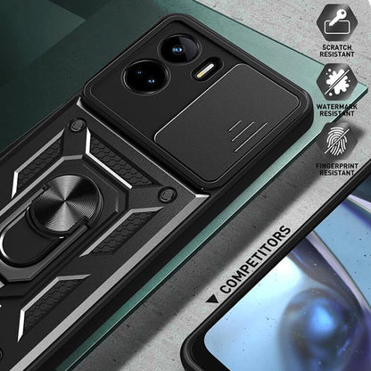 Husa de protectie Techsuit CamShield Series compatibila cu Honor 90 Lite, acoperire spate, verde