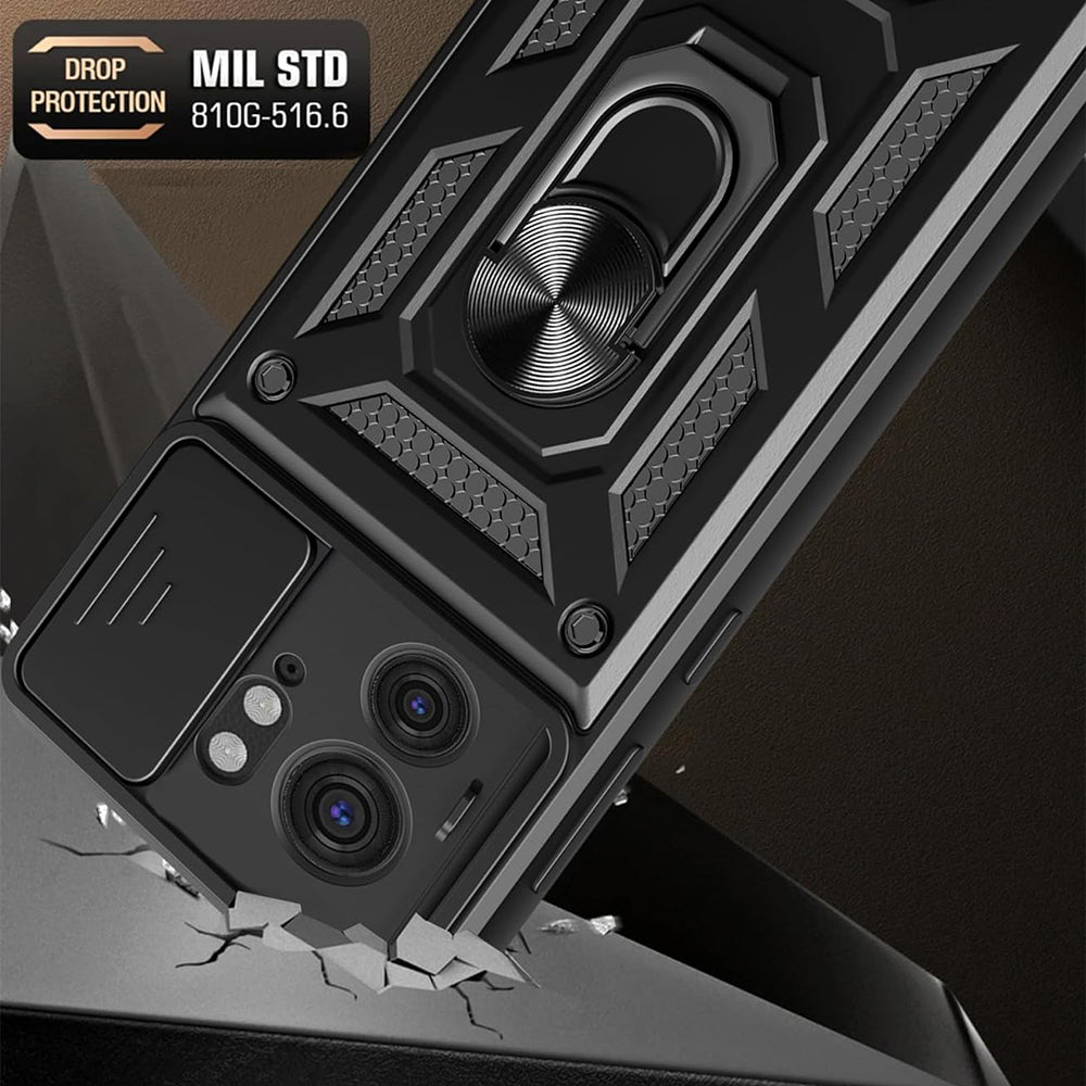 Husa de protectie Techsuit CamShield Series compatibila cu Motorola Edge (2023), acoperire spate, rose gold