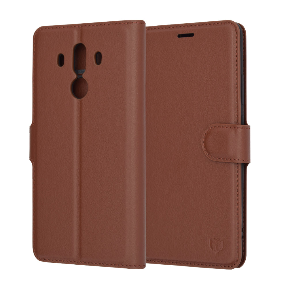Husa de protectie Techsuit Leather Folio compatibila cu Huawei Mate 10 Pro, acoperire spate, maro