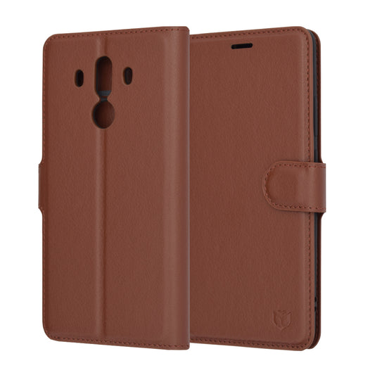 Husa de protectie Techsuit Leather Folio compatibila cu Huawei Mate 10 Pro, acoperire spate, maro