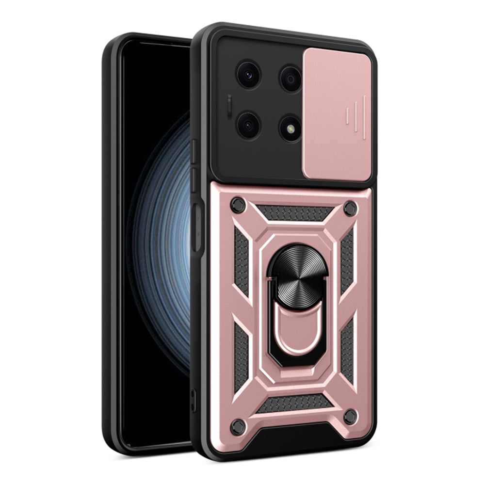 Husa de protectie Techsuit CamShield Series compatibila cu Honor X8a, acoperire spate, rose gold