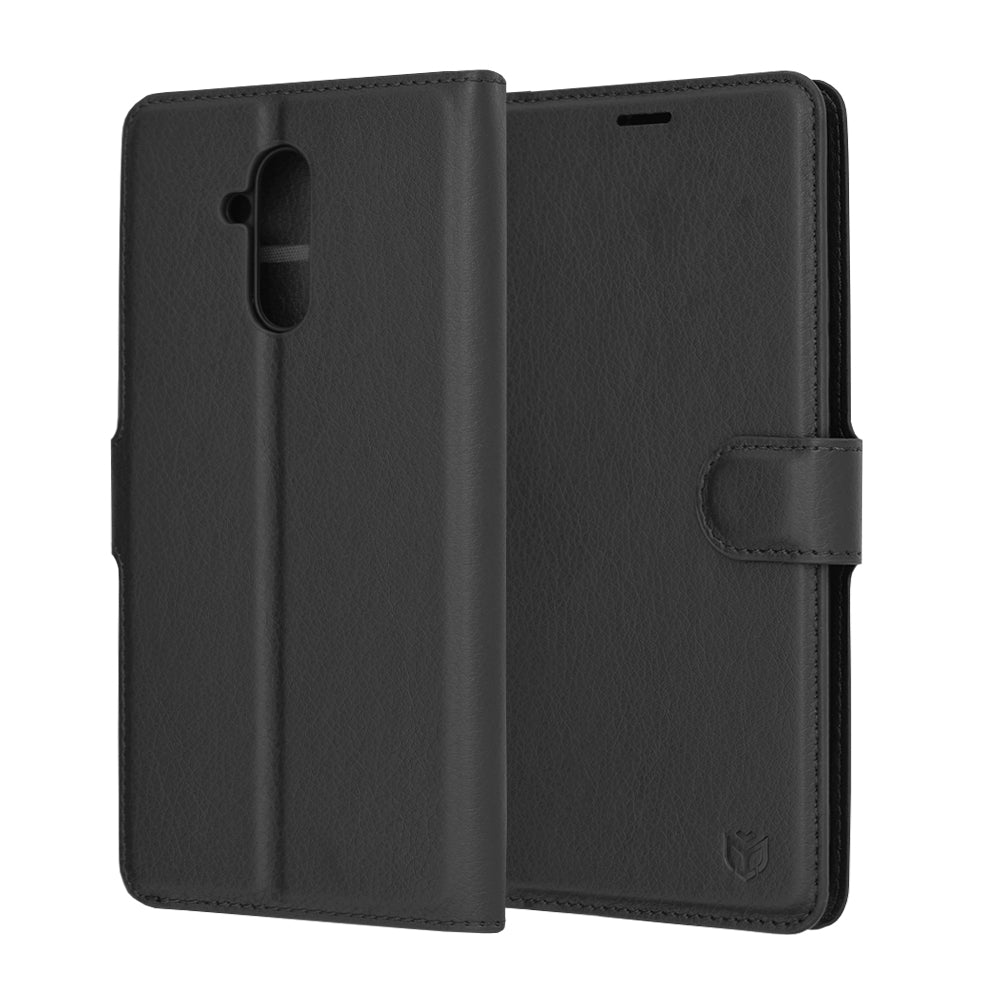 Husa de protectie Techsuit Leather Folio compatibila cu Huawei Mate 20 Lite, acoperire spate, negru
