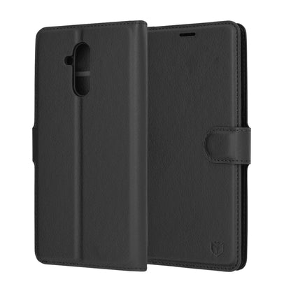 Husa de protectie Techsuit Leather Folio compatibila cu Huawei Mate 20 Lite, acoperire spate, negru