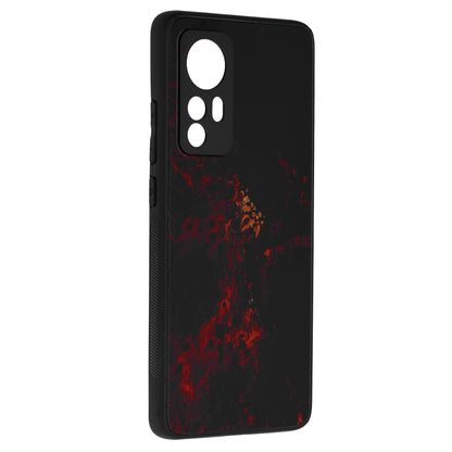 Husa de protectie Techsuit Glaze Series compatibila cu Xiaomi 12X, acoperire spate, Red Nebula