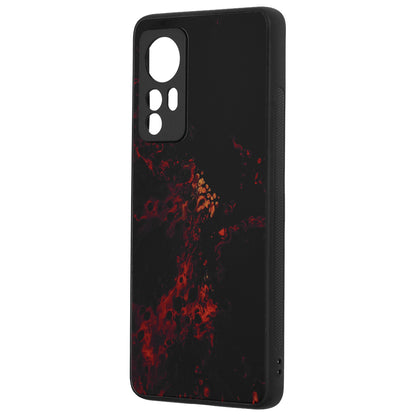 Husa de protectie Techsuit Glaze Series compatibila cu Xiaomi 12X, acoperire spate, Red Nebula