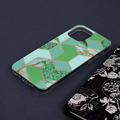 Husa de protectie Techsuit Marble Series compatibila cu Apple iPhone 13 Pro Max, acoperire spate, Green Hex
