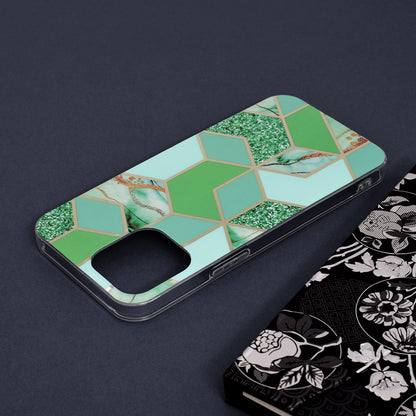 Husa de protectie Techsuit Marble Series compatibila cu Apple iPhone 13 Pro Max, acoperire spate, Green Hex