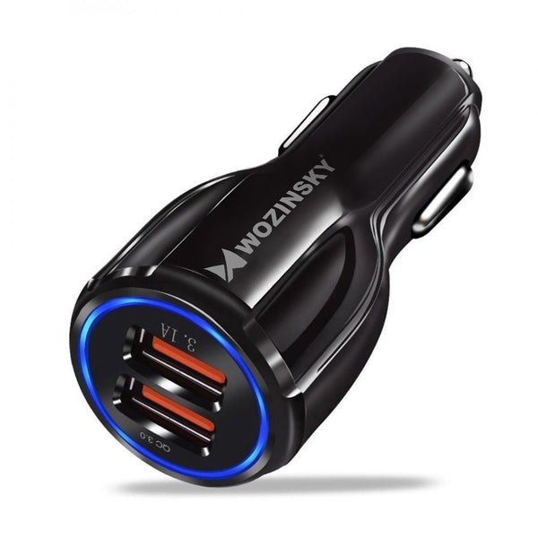 Incarcator Auto Universal 3.1A cu 2 Porturi USB (Negru) Wozinsky WCC-02